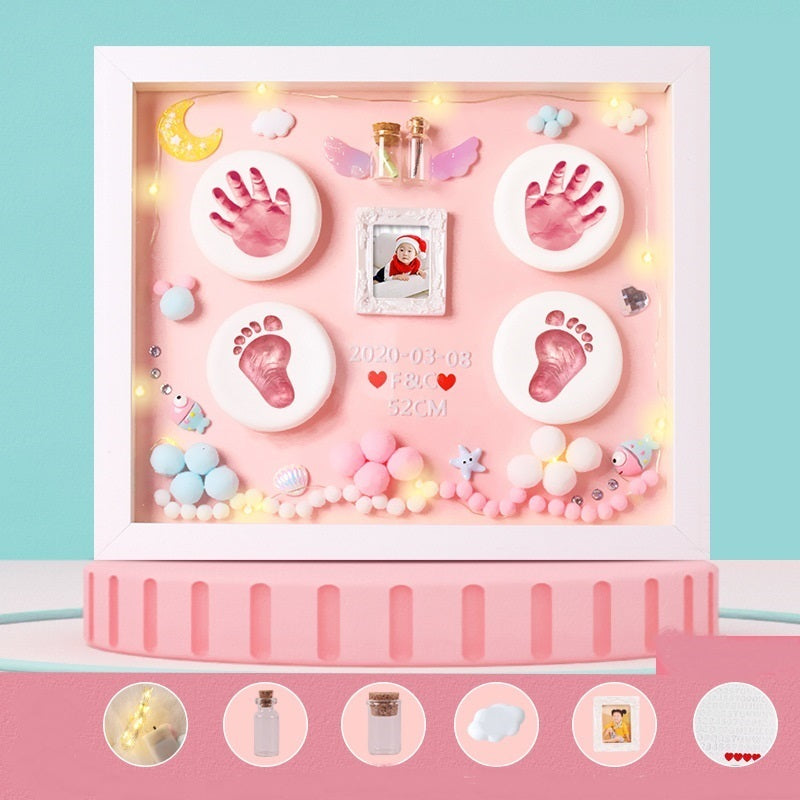 "DIY Baby Handprint & Footprint Keepsake Photo Frame"