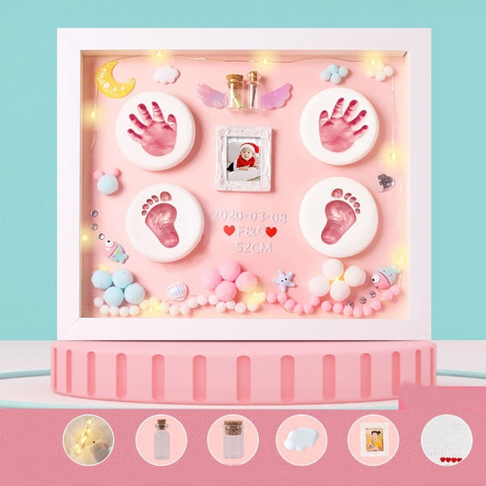 "DIY Baby Handprint & Footprint Keepsake Photo Frame"