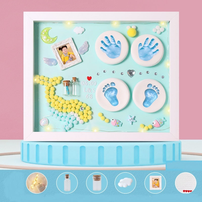 "DIY Baby Handprint & Footprint Keepsake Photo Frame"