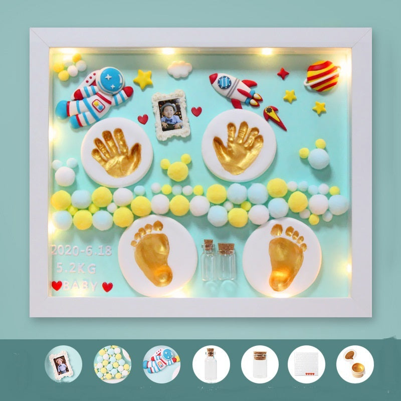 "DIY Baby Handprint & Footprint Keepsake Photo Frame"